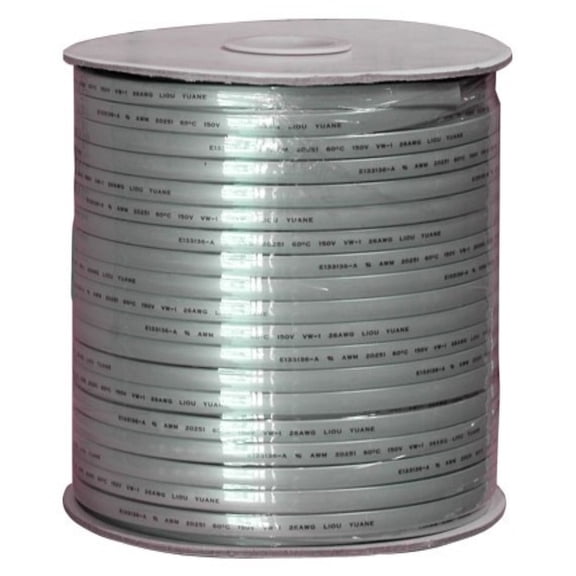 SANOXY Cables and Adapters; 1000ft 28 AWG 8-Conductor Silver Satin Modular Cable Reel