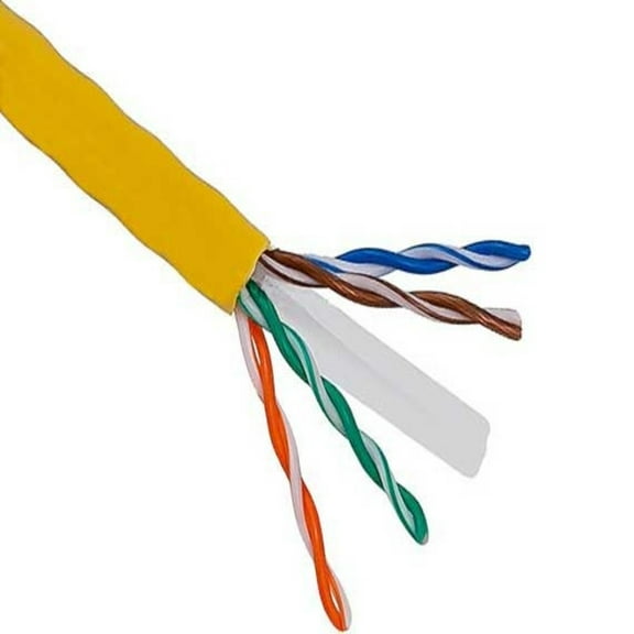 SANOXY Cables and Adapters; 1000ft Cat6 550 MHz UTP Stranded Bulk Ethernet Bare Copper Cable, Yellow
