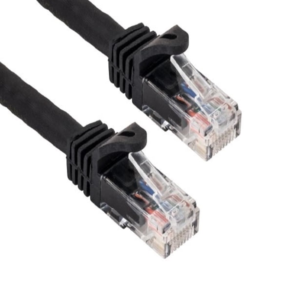 SANOXY Cables and Adapters; 1ft Cat6a 600 MHz UTP Snagless Ethernet Network Patch Cable, Black