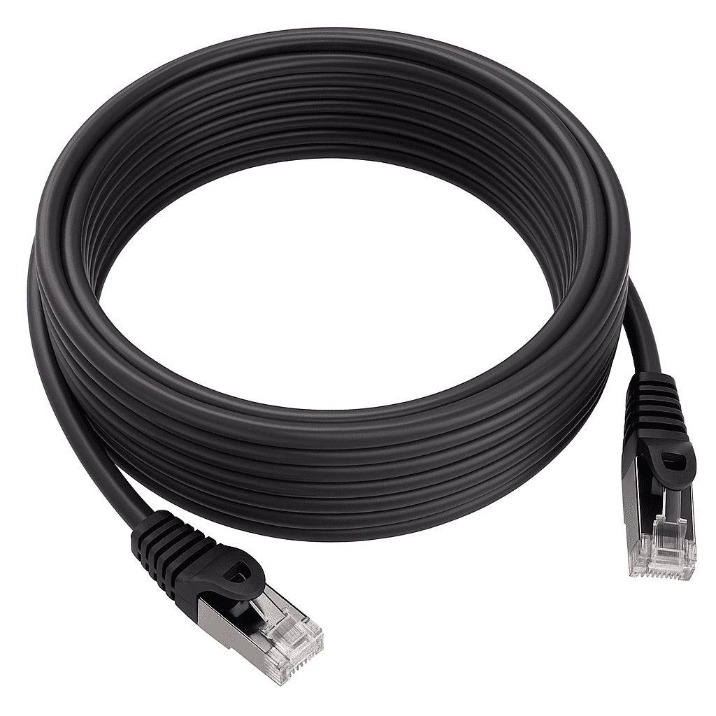 SANOXY Cables and Adapters; 25ft Cat6a 600 MHz UTP Snagless Ethernet Network Patch Cable, Black