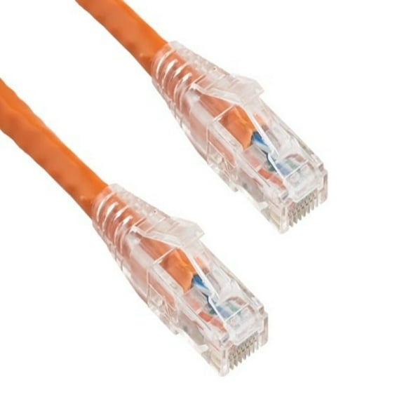 SANOXY Cables and Adapters; 2ft Cat6 550 MHz UTP Ethernet Network Patch Cable with Clear Snagless Boot, Orange