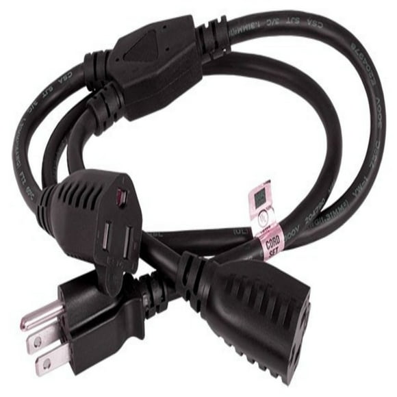 SANOXY Cables and Adapters; 3ft Power Cord Splitter Cable 16 AWG (2 NEMA 5-15R to 1 NEMA 5-15P)