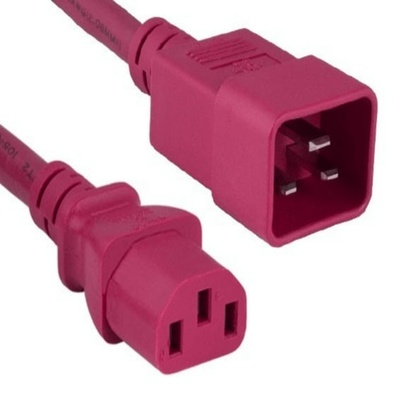 SANOXY Cables and Adapters; 4ft 14 AWG 15A 250V Power Cord (IEC320 C20 to IEC320 C13), Red