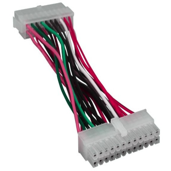 SANOXY Cables and Adapters; 6" ATX 20-pin Male to 24-pin Female Motherboard Adapter Cable