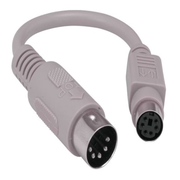 SANOXY Cables and Adapters; 6" DIN5 Male to Mini-DIN6 Female AT to PS/2 Keyboard Adapter Cable