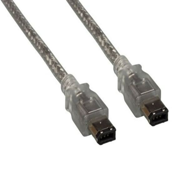 SANOXY Cables and Adapters; 6ft IEEE 1394a FireWire 400 6-pin to 6-pin, Clear
