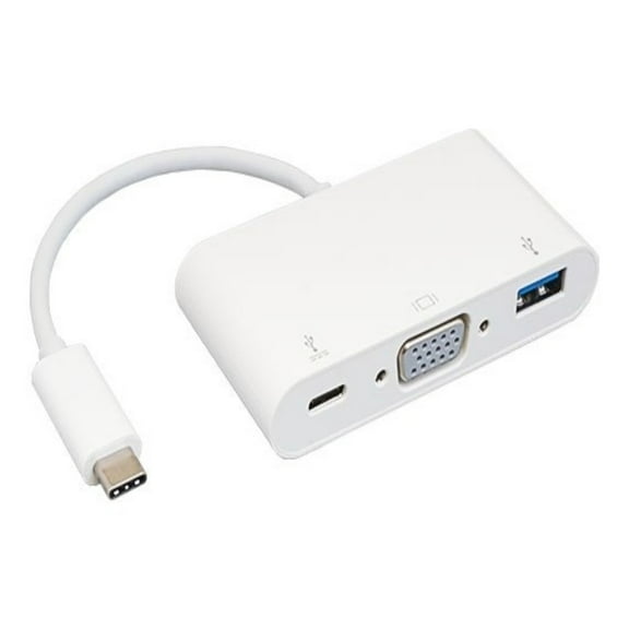 SANOXY Cables and Adapters; USB 3.1 Type C to VGA + USB 3.0 Type A + Type C Date and Charging Adapter