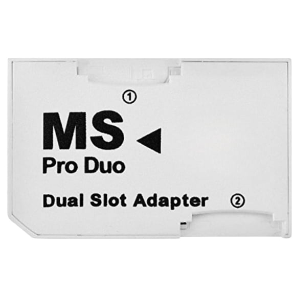 SANOXY Memory Card Adapter Dual Slot MicroSD to MS Duo White