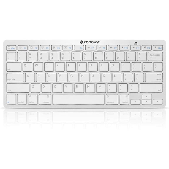SANOXY Slim Wireless Keyboard for iOS, Android, Windows and Mac (compatible with Bluetooth devices)