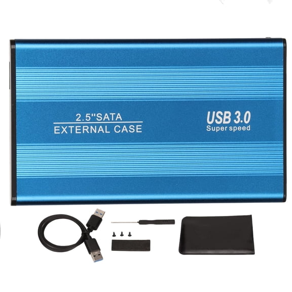 Sanoxy 2.5 Inch External HDD SSD Enclosure USB 3.0 Aluminum Blue Case