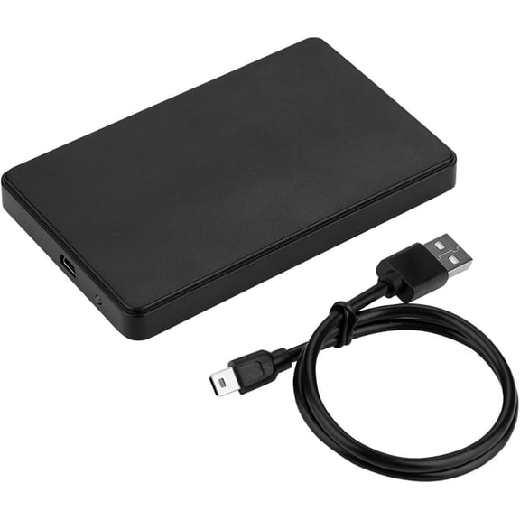 External Hard Drive Enclosure IDE High Speed 2.5 Inch USB 2.0 Tool Free Case (Black)