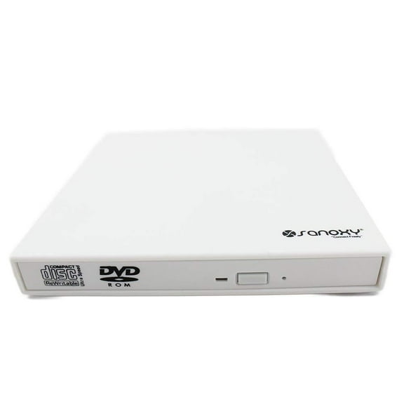 SANOXY USB 2.0 Slim External DVD ROM CD-RW Combo Portable Drive (white)