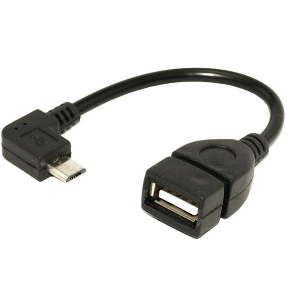 SANOXY USB Female OTG to (90 Degree) Micro USB Cable Male Adapter