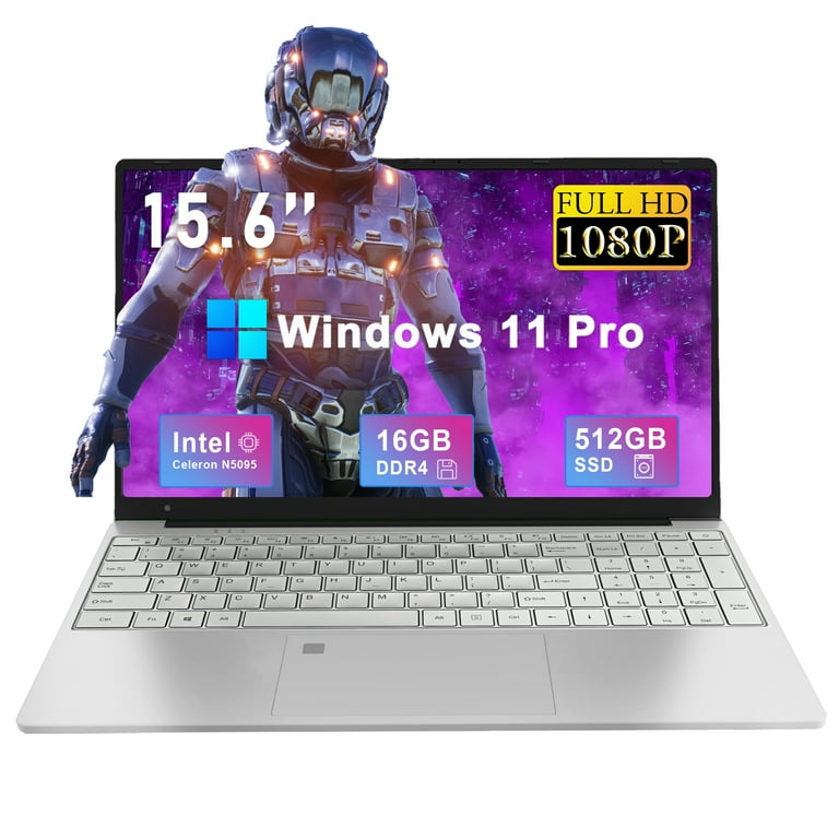 SANPTENT 15.6 inch 1080p FHD Laptop Computer 16GB RAM 512GB