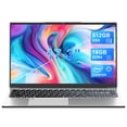 thumbnail image 1 of SANPTENT 17.3" Windows 11 Pro Laptop, 16GB RAM 512GB SSD Computer, 4 Core Intel Celeron N5095, Backlit Keyboard, Silver, 1 of 6