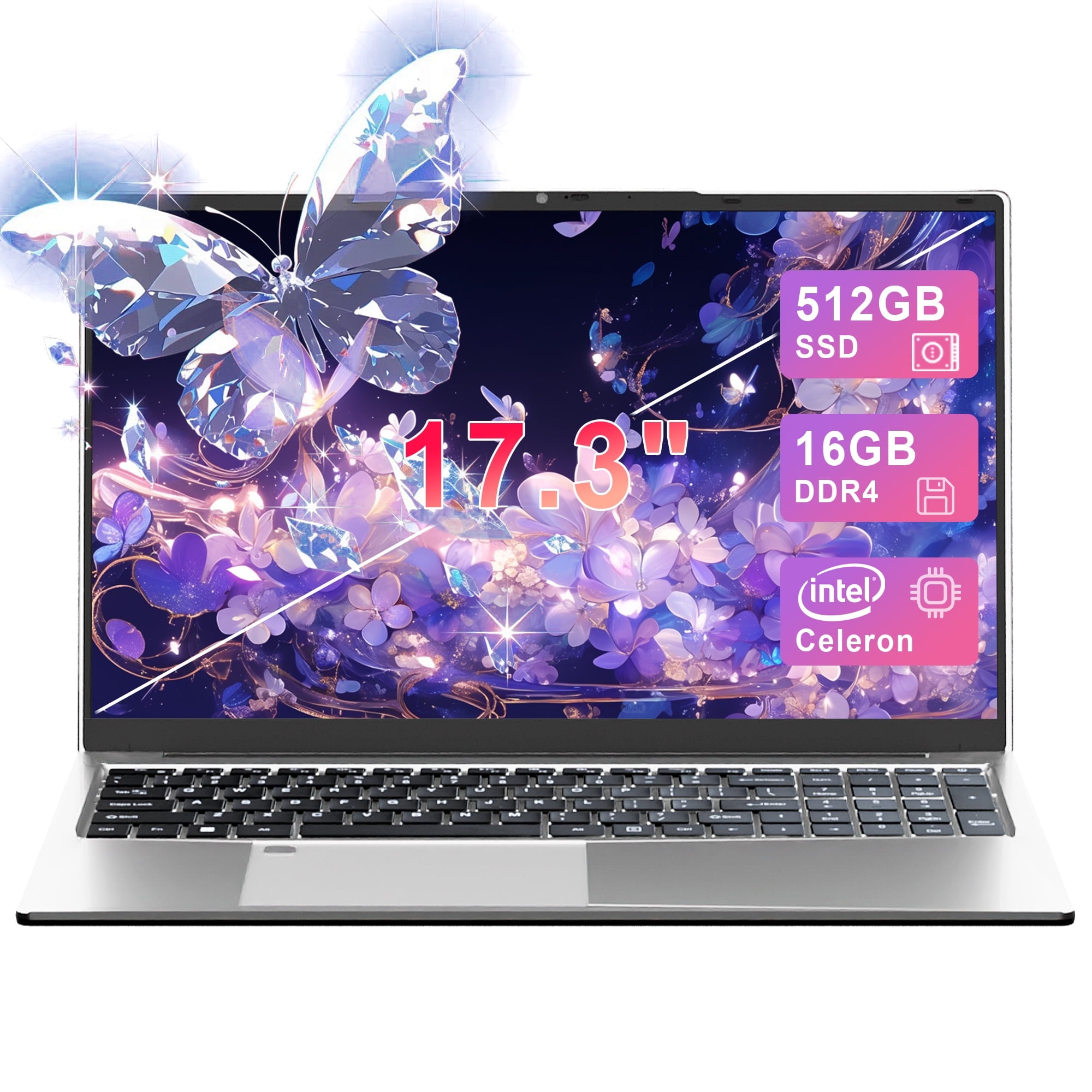 SANPTENT 17.3" Windows 11 Pro Laptop 16GB RAM