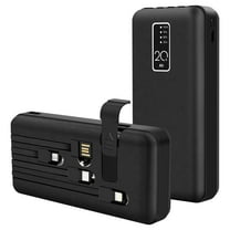 SANPTENT 20000mAh Power Bank Portable Charger with Cables, USB Battery Pack Compatible for iPhone & Android Cell Phones