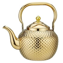 SANQIAHOME 1200ml teapot with Infuser stainless steel Water Boilers lifting handle Tea Maker Water Kettle for Induction/Gas gold