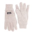thumbnail image 1 of SANREMO Unisex Kids Knitted Fleece Lined Warm Winter Gloves (7-14, Years, Off White), 1 of 1