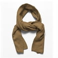 thumbnail image 1 of SANREMO Unisex Kids Plain Knitted Warm Winter Outdoor Scarf Shawl (Camel), 1 of 1