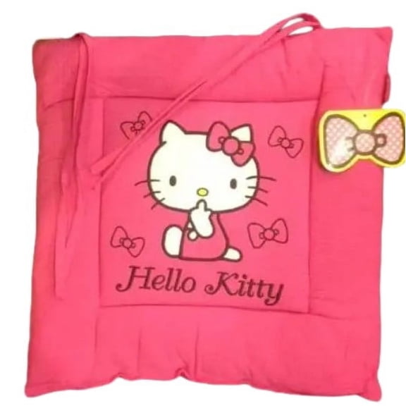 SANRIO Hello Kitty Cotton Seat Cushion 14" - Bright Pink