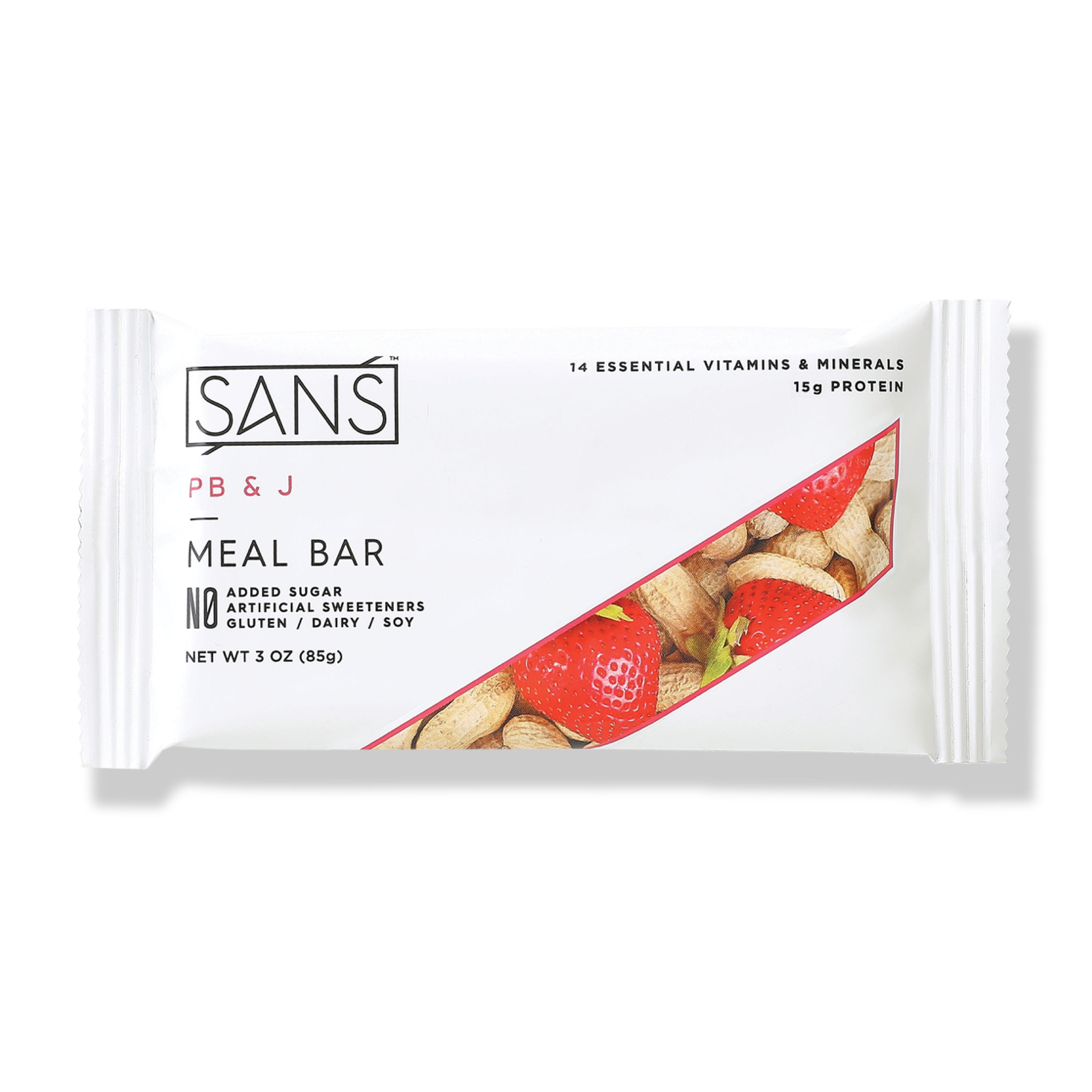 SANS PB and J Meal Replacement Protein Bar AllNatural Nutrition Bar
