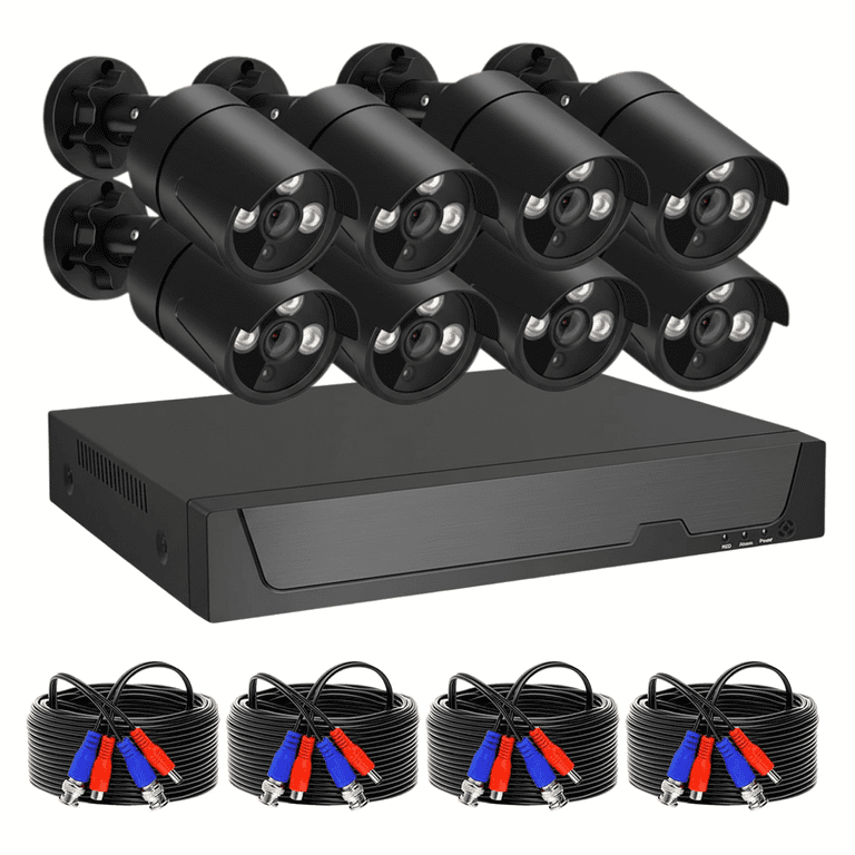 ★sanpo.0511★ SANSCO Wired Security Camera System Outdoor Waterproof, 8CH 4MP