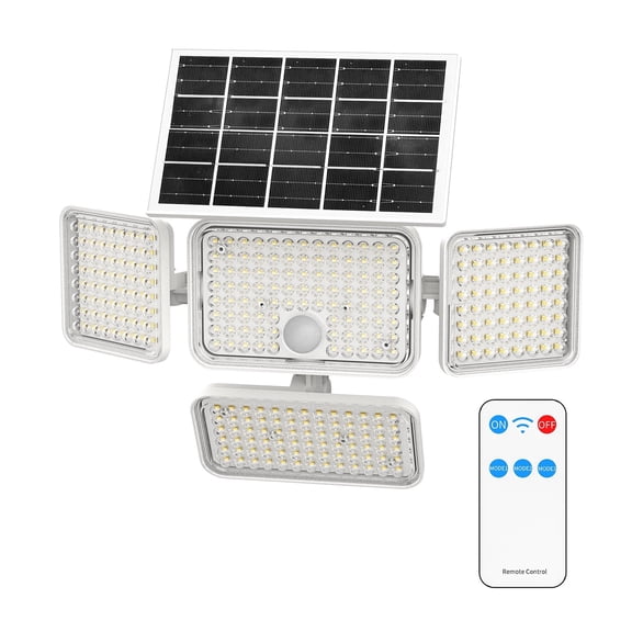 SANSI Solar LED Motion Sensor Security Lights 4 Heads 10W IP65 Waterproof 270 Degree Wide Angle