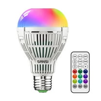 SANSI 18W RGBW LED Decorative Light Bulb, 120W Equivalent, Dimmable