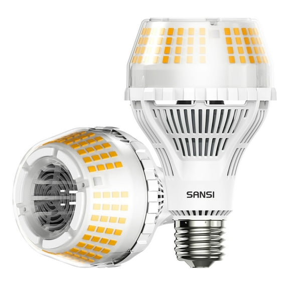 SANSI 200W Equiv A21 LED Light Bulb, 22W 3000 Lumens E26 Bulb, 3000K Soft Warm Non-Dimmable, 2-Pack