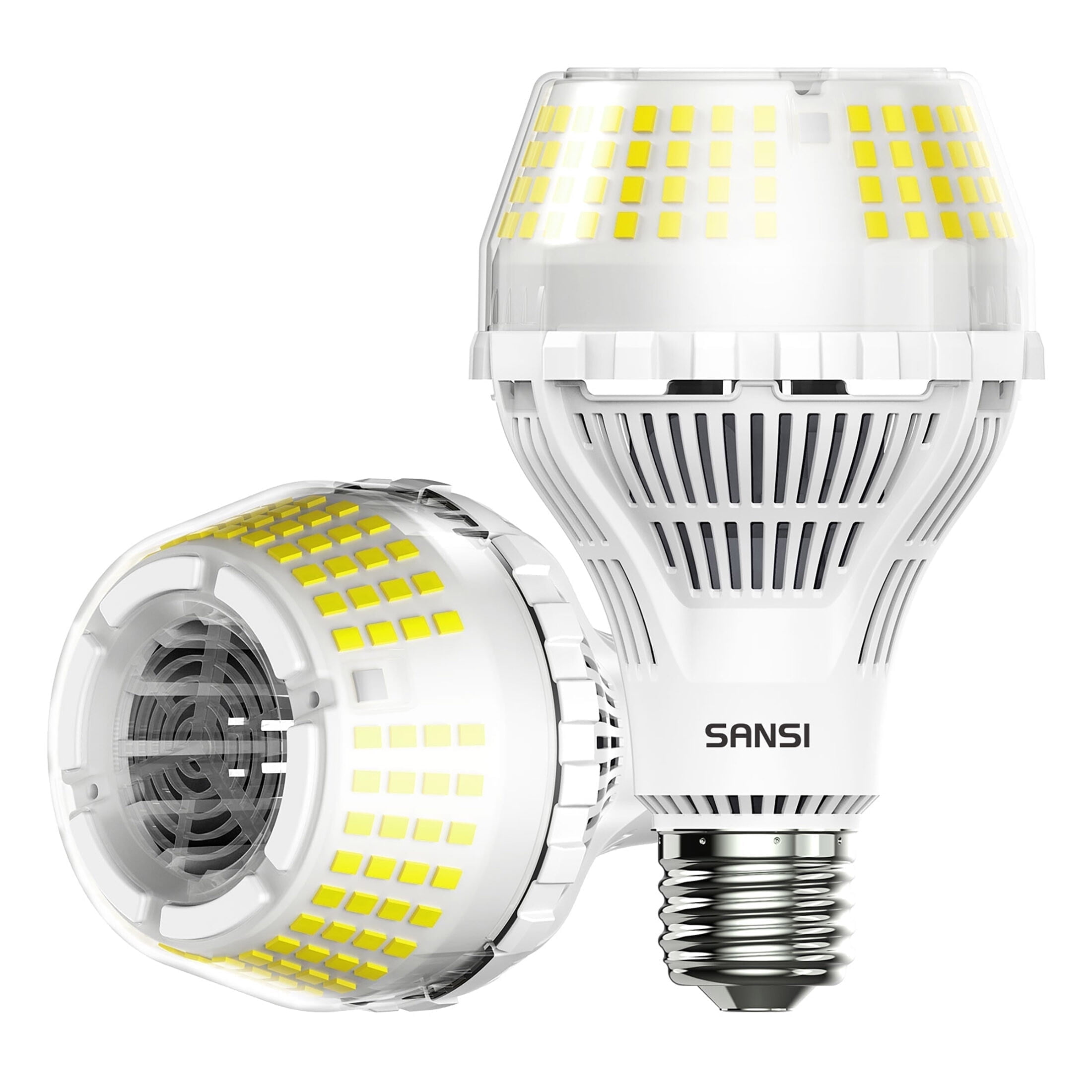 SANSI Ultra Bright 200W Equivalent A21 LED Light Bulb, 22W 3000 Lumens E26, 5000K Daylight, 2-Pack