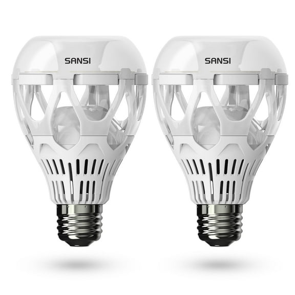 SANSI 22W A21 LED Bulb, 3000 Lumens Bright Light Bulb, E26 Base, 5000K Daylight Non-Dimmable, 2-Pack