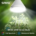 thumbnail image 1 of SANSI 24W LED Grow Light Bulb, BR30 Full Spectrum Indoor Plant Light, 120° Beam Angle, 4000K Daylight, 1 of 10