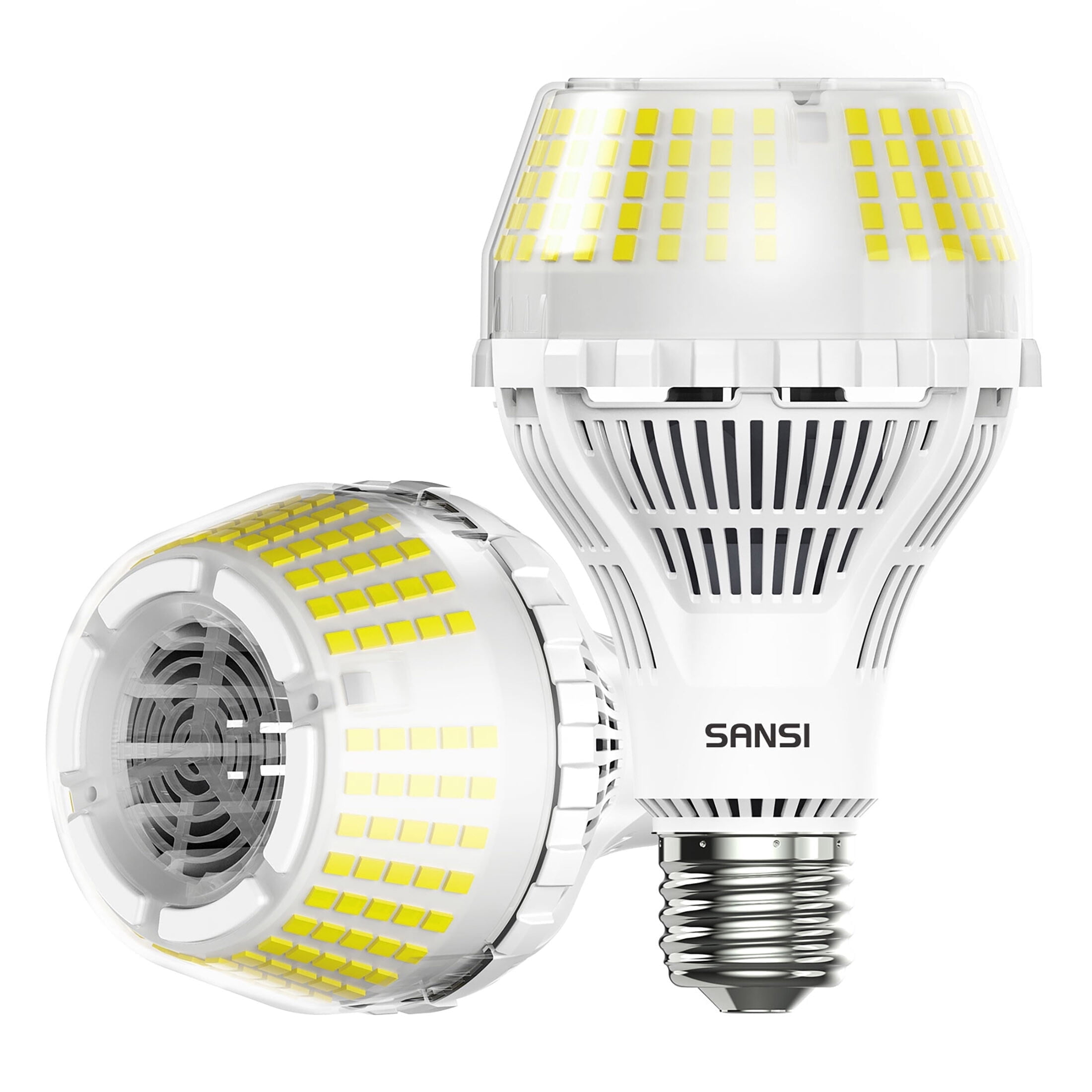 SANSI 250W Equiv A21 LED Light Bulb, 27W 4000 Lumens E26 Bulb, 5000K Daylight Non-Dimmable, 2-Pack