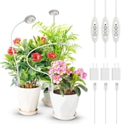 SANSI 7.09 in 7W Grow Light, Dimmable, Timer, Indoor Grow Lights, Natural Daylight 3 Count