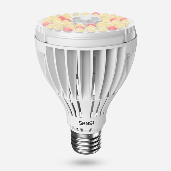 SANSI 30W LED Plant Grow Bulb, RAR25 Full Spectrum Grow Light, 4000K Daylight for Indoor Plants