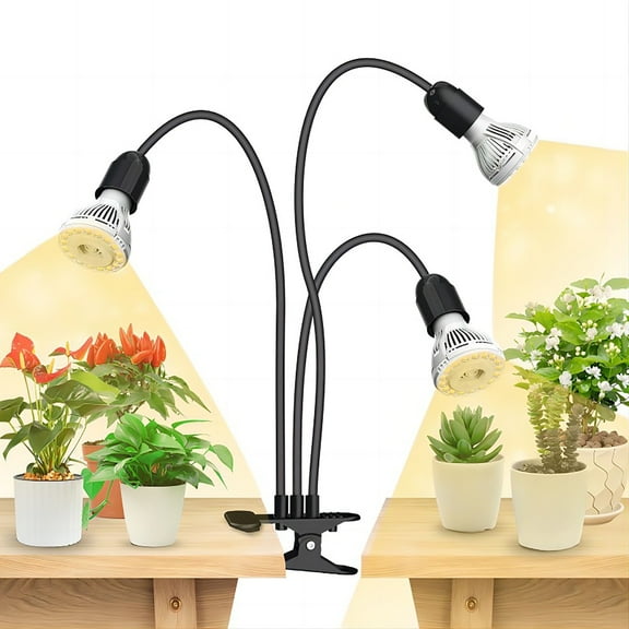 SANSI 30W LED Grow Lights for Indoor Plant, Full Spectrum Gooseneck Clip-on Plant Grow Light