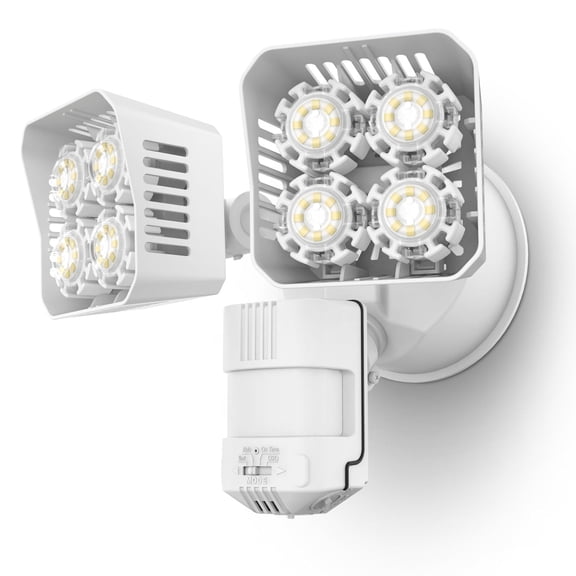SANSI 36W Activated LED Security Lights Motion Sensor Flood Light Outdoor, 3 Heads Motion Detector, 3600LM, 5000K