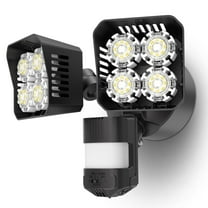 SANSI 36W Motion Sensor Lights Outdoor, 6000LM LED Security Light Black, 5000K Dusk to Dawn Light