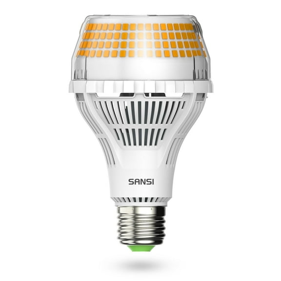 SANSI 40 Watts (400W Equiv) A21 LED Light Bulb, 6000 Lumens, E26 Base, 3000K Warm White Non-Dimmable