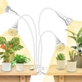 SANSI 40W LED Grow Light Bulb, Full Spectrum White 4-Head Clip-on Plant ...