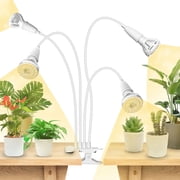 SANSI 40W LED Grow Light Bulb, Full Spectrum White 4-Head Clip-on Plant Light for Indoor Houseplants, 1-Pack