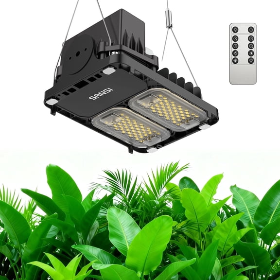 SANSI 70W Full Spectrum Dimmable Grow Light, IP65, Timer/Remote for 2x2 Tent