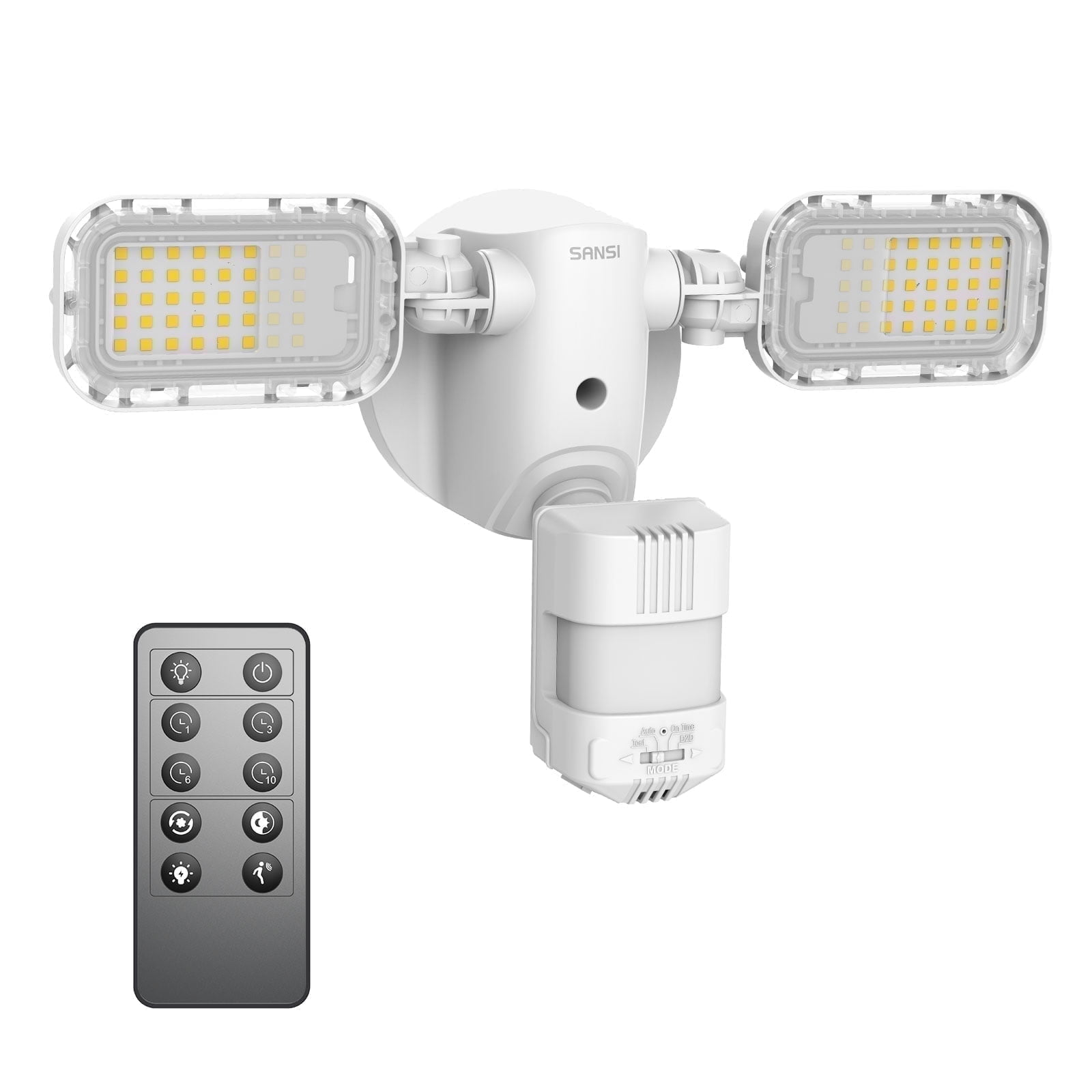 SANSI LED Outdoor Security Floodlight, Motion Sensor, 10000 Lumens, 5000K, IP65 Waterproof, Dusk to Dawn Lighting