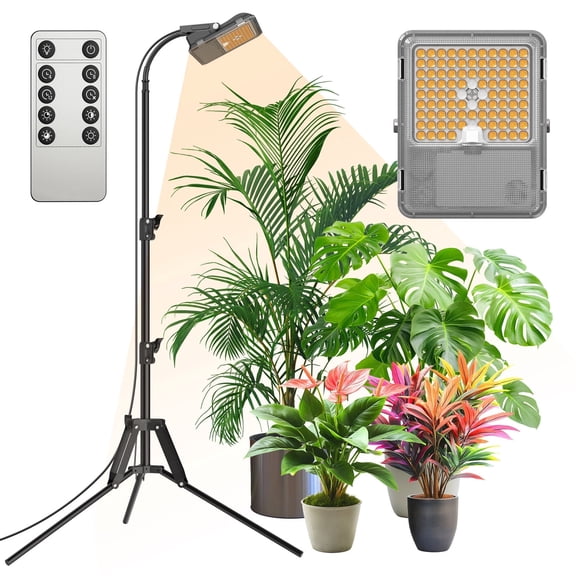 SANSI 45W LED Dimmable Indoor Grow Light, Adjustable 33-58" Tripod with Remote & Timer