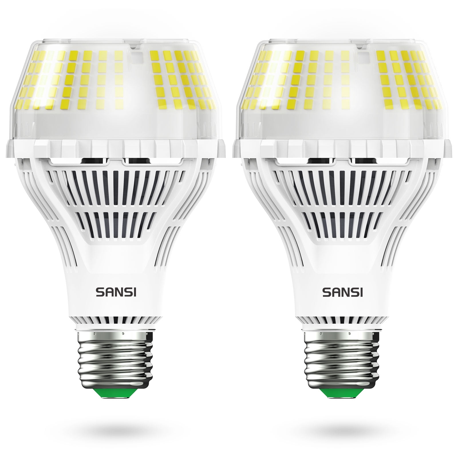 SANSI Dimmable LED Light Bulbs 250 Watt Equivalent, 4000 Lumens 5000K Dimmable Bright Daylight A21 E26 Bright LED Bulbs, 2 Pack, 22-Year Lifetime, 27W Power Energy Saving Light Bulbs for Home Office