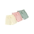 thumbnail image 1 of SANSIWU Toddler Baby Girls Summer Shorts 3 Pack Elastic Waist Solid Color Bow Bottoms Shorts, 1 of 7