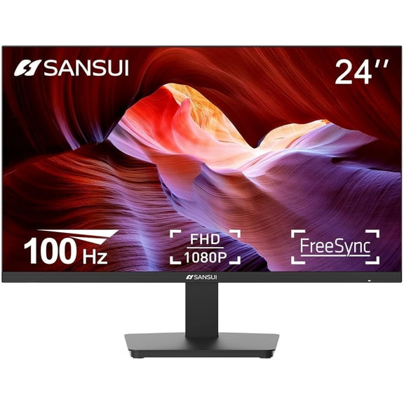Sansui S24F2F 24" FHD VA 100Hz LCD AMD FreeSync Monitor, HR10, Black (S24F2F)
