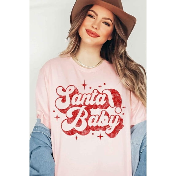 SANTA BABY CHRISTMAS T-SHIRT PLUS SIZE