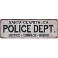 thumbnail image 1 of SANTA CLARITA, CA POLICE DEPT. Home Decor Metal Sign Gift 6x18 106180012123, 1 of 1